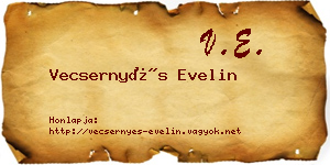 Vecsernyés Evelin névjegykártya
